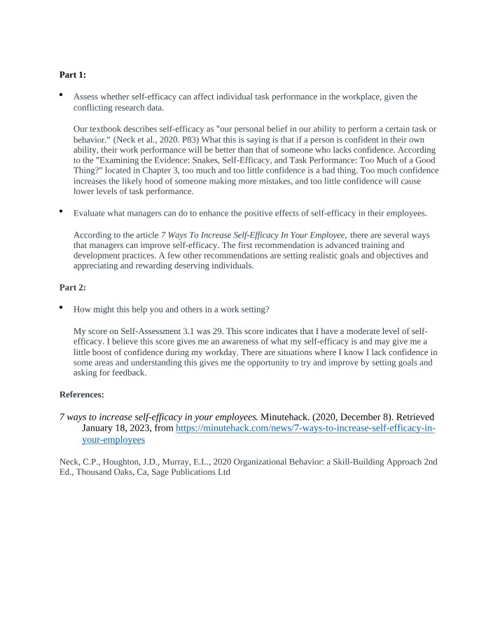 Week 2 Discussion for MBA522