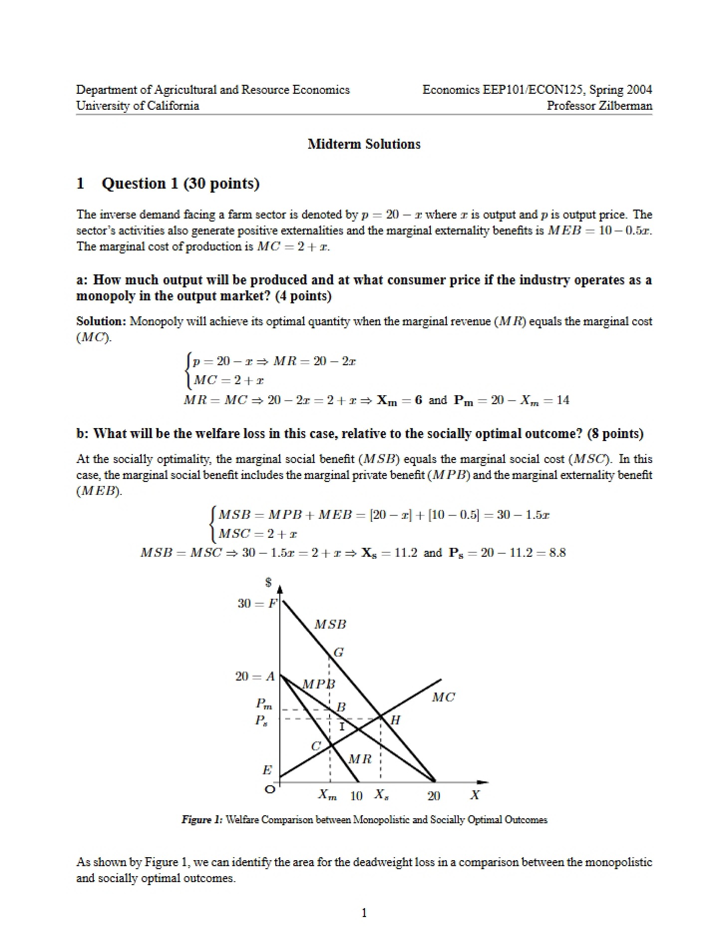 Solutions for Midterm