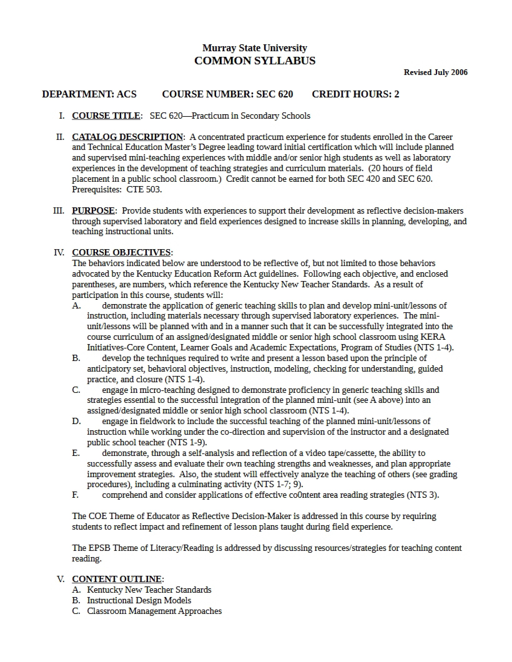 Syllabus