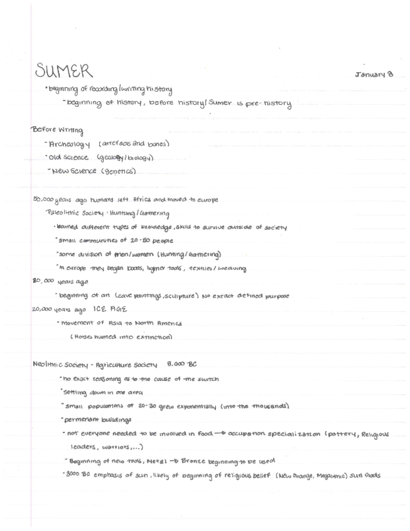 West and World I Notes Part One