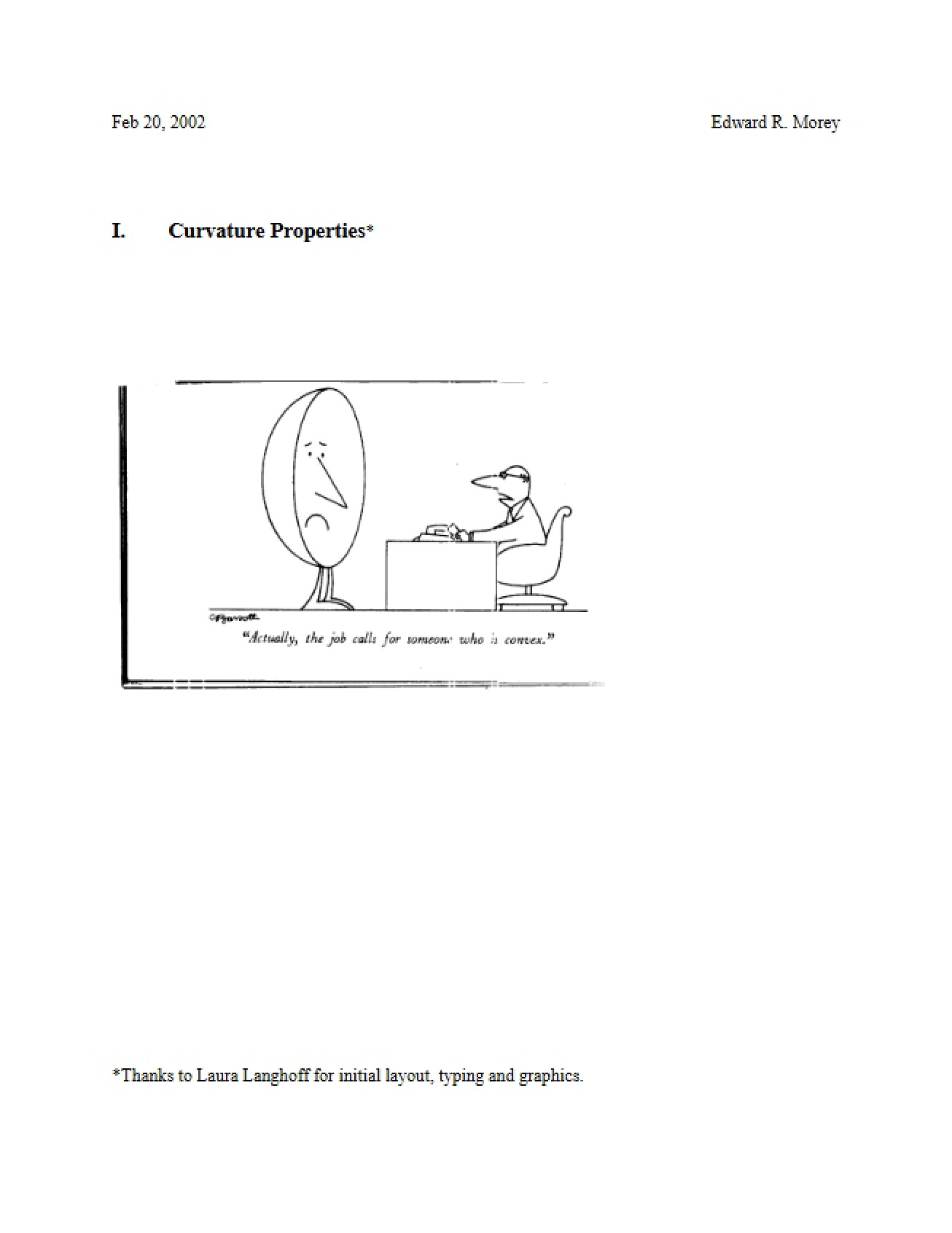 Curvature Properties