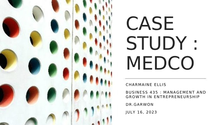 MEDCO Case Study