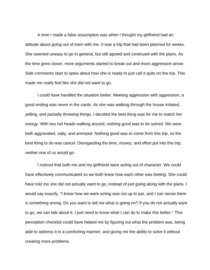 Perception in Interpersonal Communication