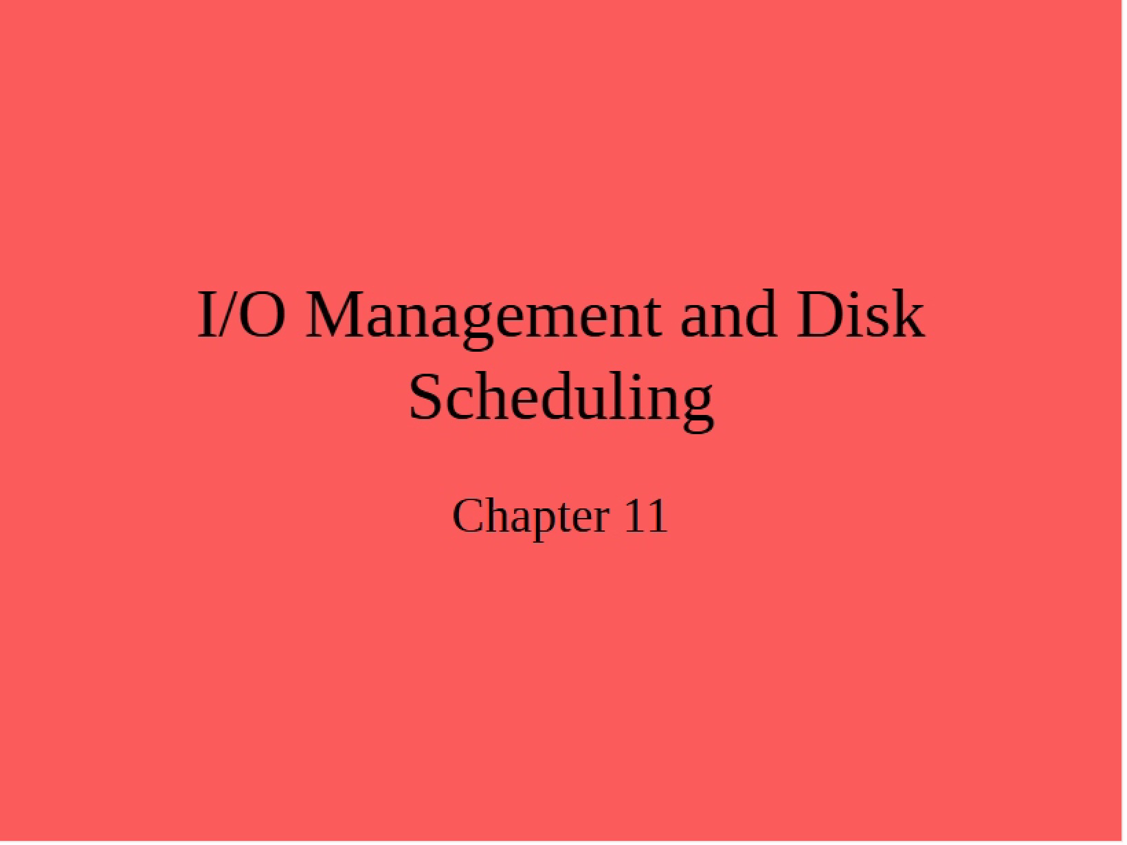 Disk Access Control and IO Optimization
