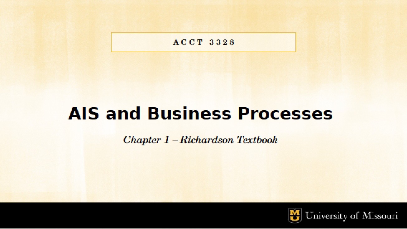 Business Processes and AIS