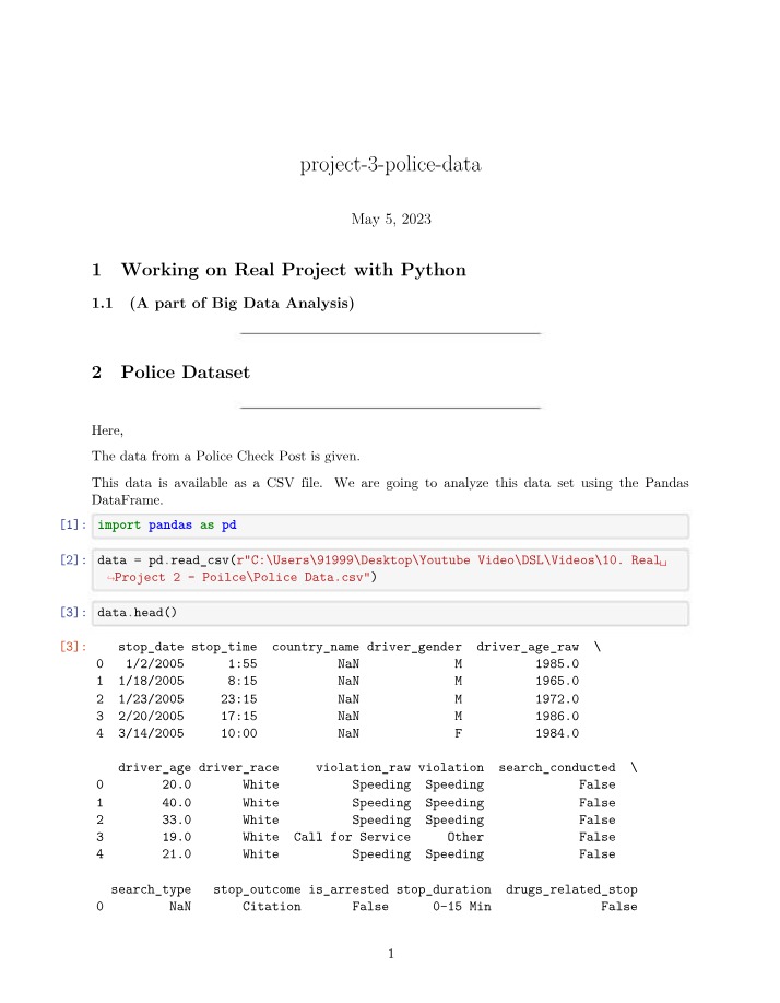 Python Project - Analyzing Police Data