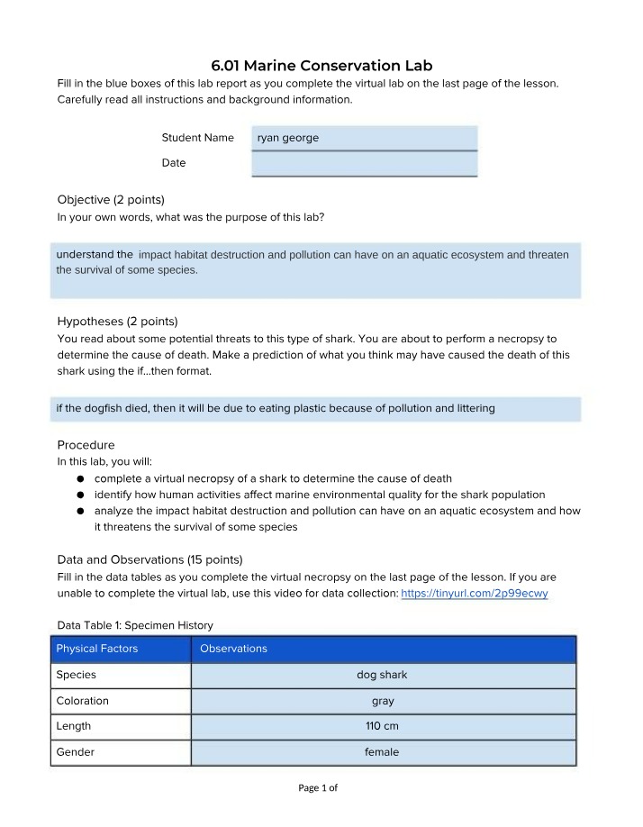 Marine Conservation Lab (6.01)