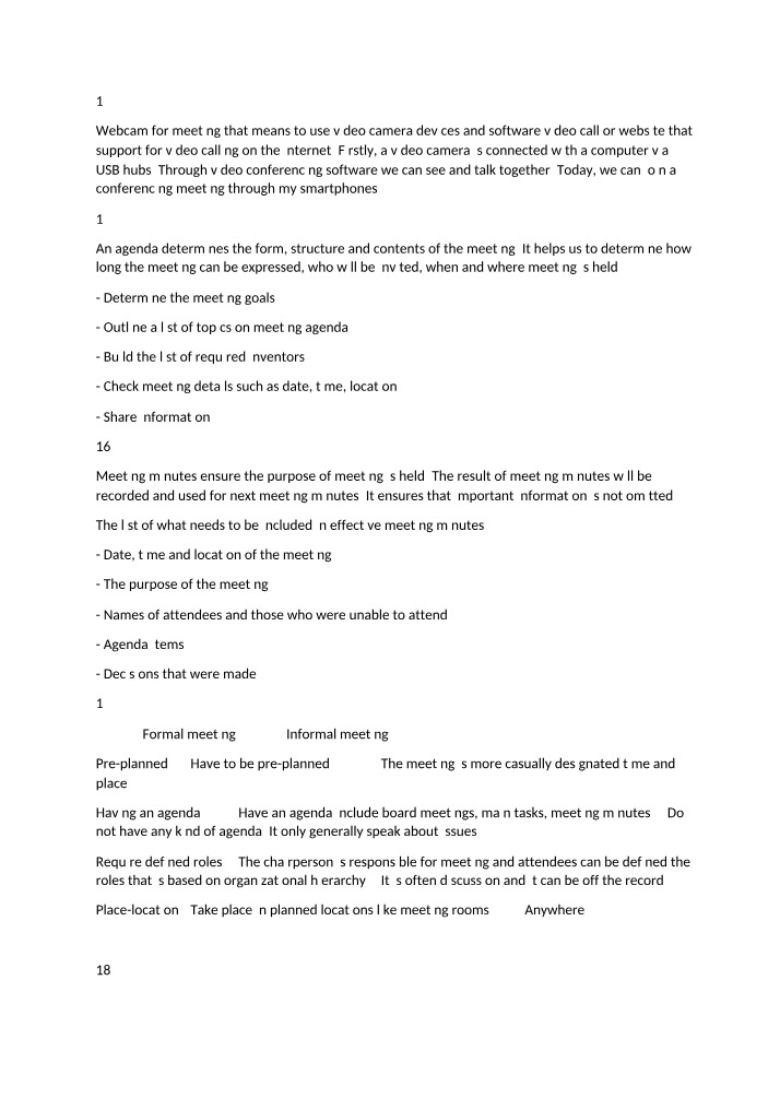 Notes on Business Meeting Procedures