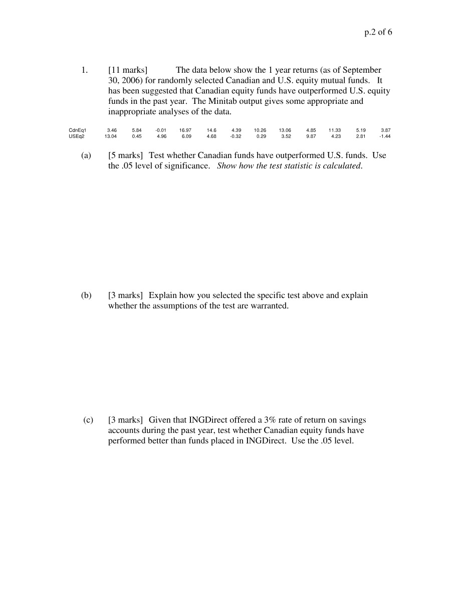 Statistics Exam Questions Official