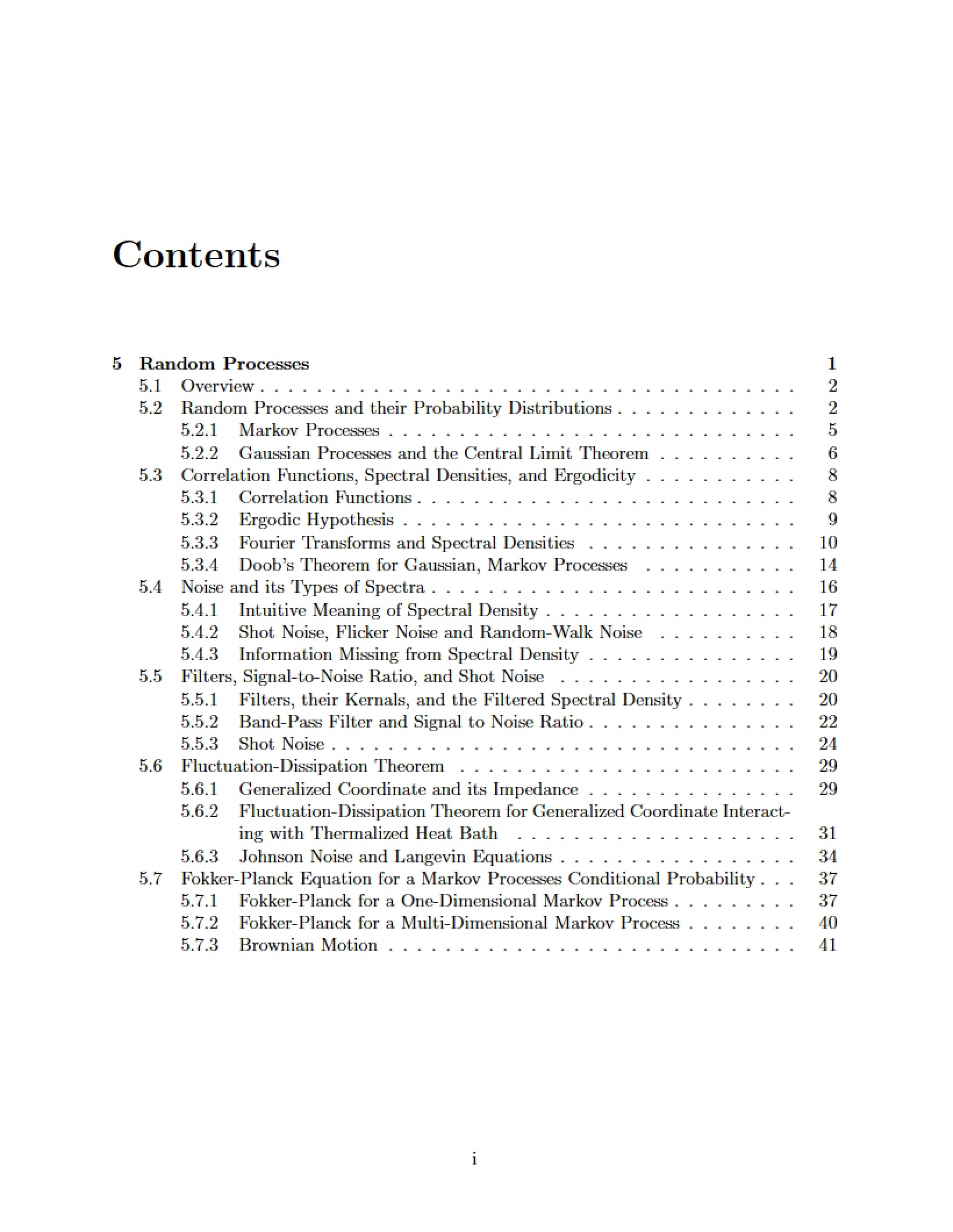 Random Processes in Physics