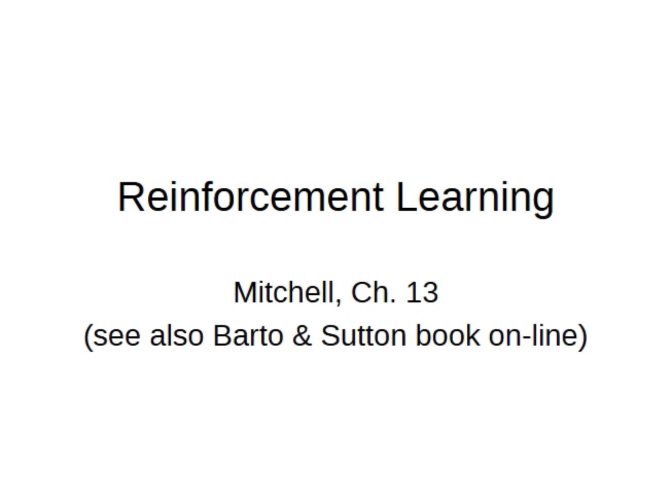 Overview of Reinforcement Learning