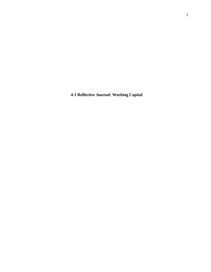 Significance of Working Capital in Budgeting