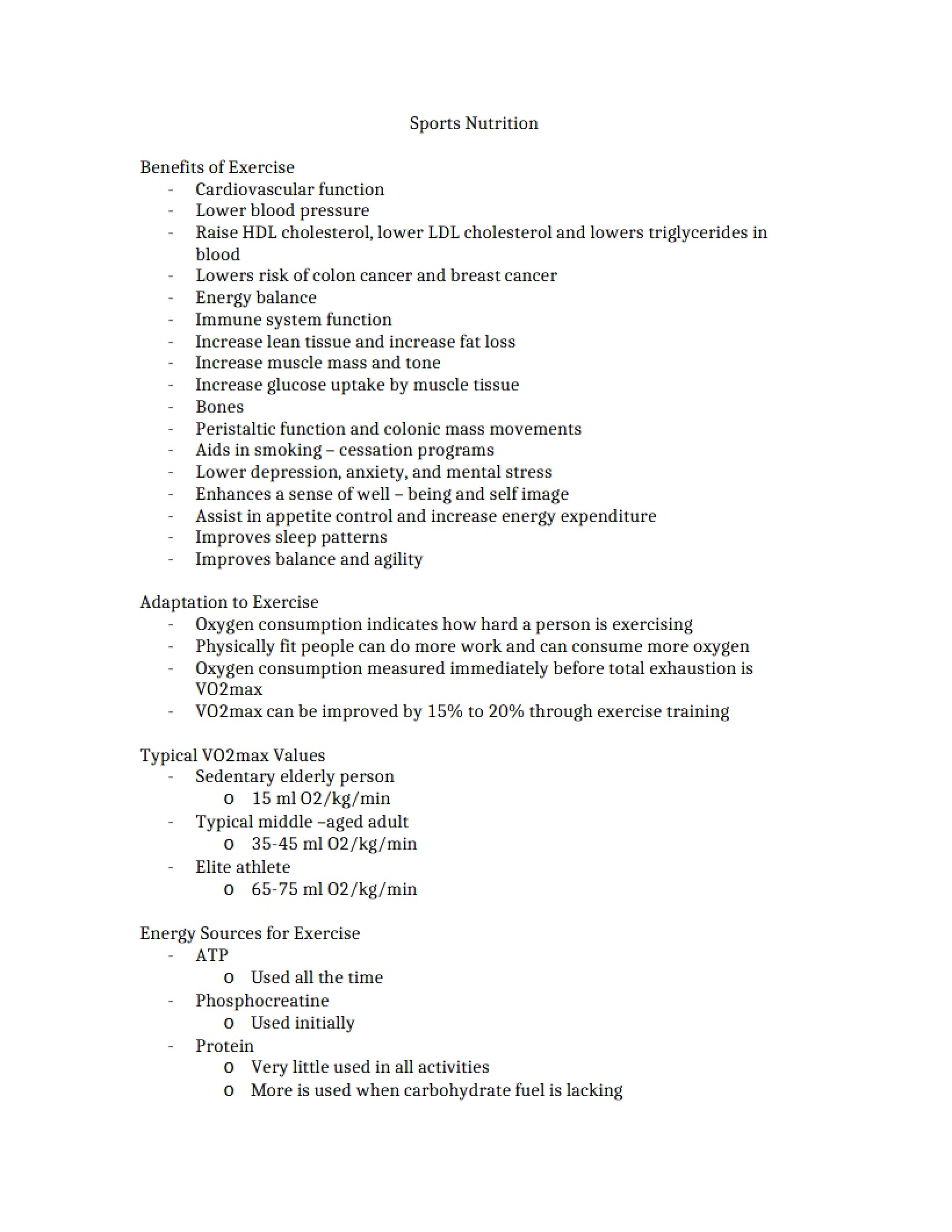 Nutrition for Athletes