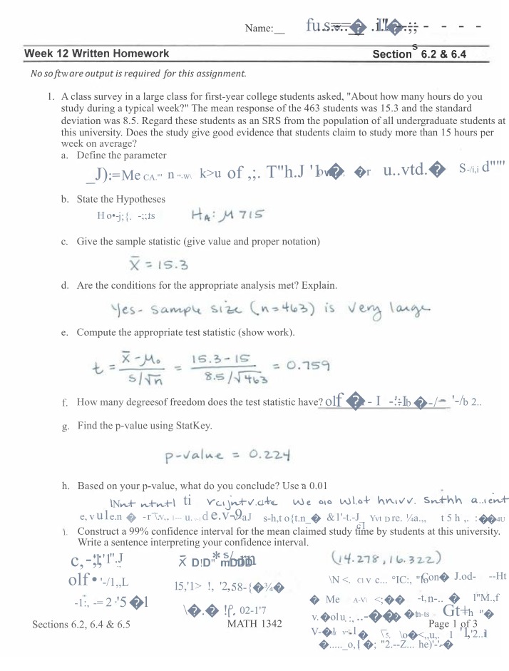 Written Homework for Week 12