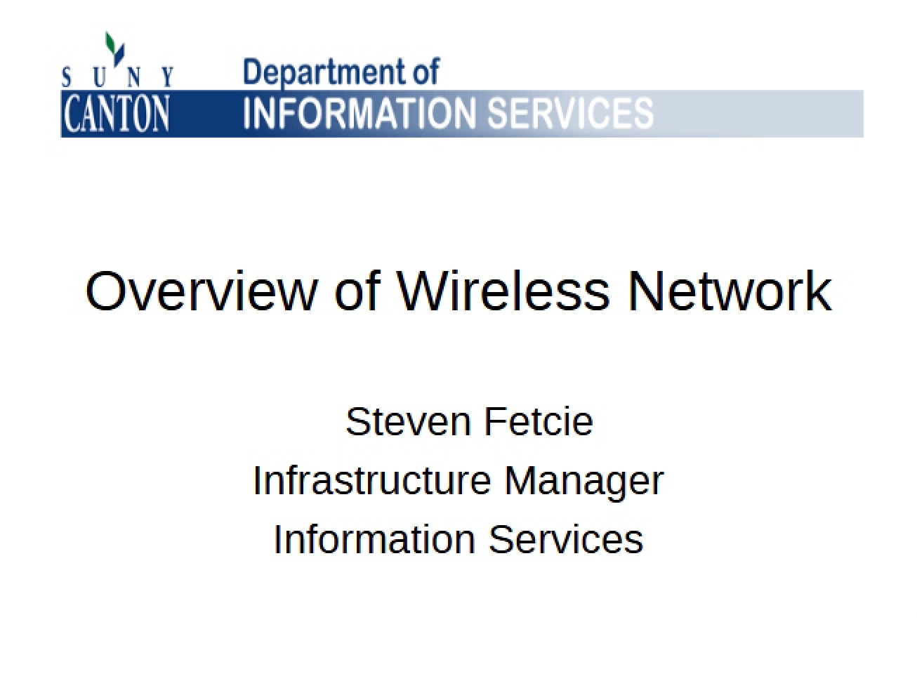 Wireless Networking Overview