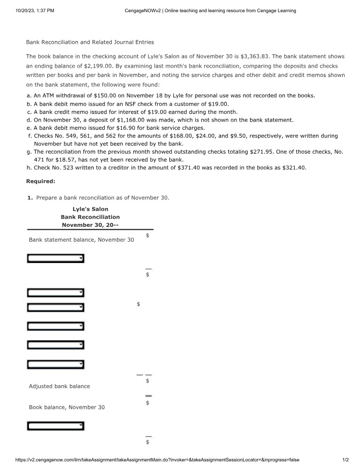 Journal Entries and Bank Reconciliation