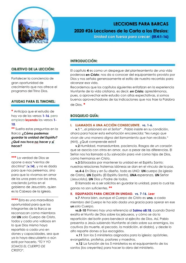 Barcas 2020 - Lecciones Número 26