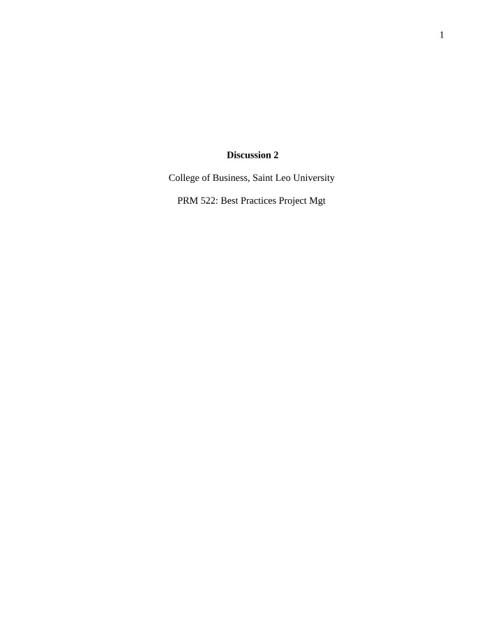 Project Management - Expert Judgment and Project Charter