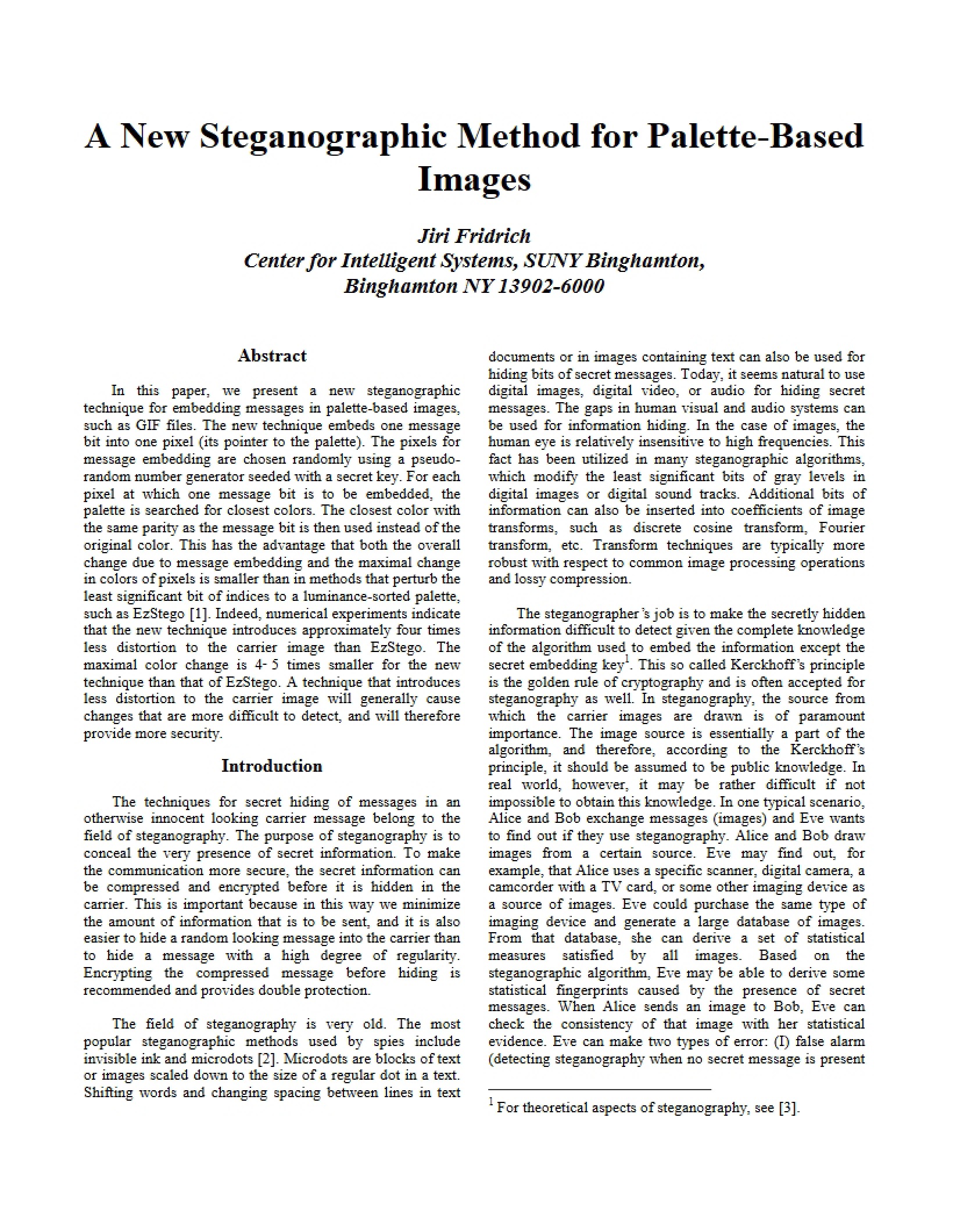 Steganography Methods regarding Palette-Based Imagery