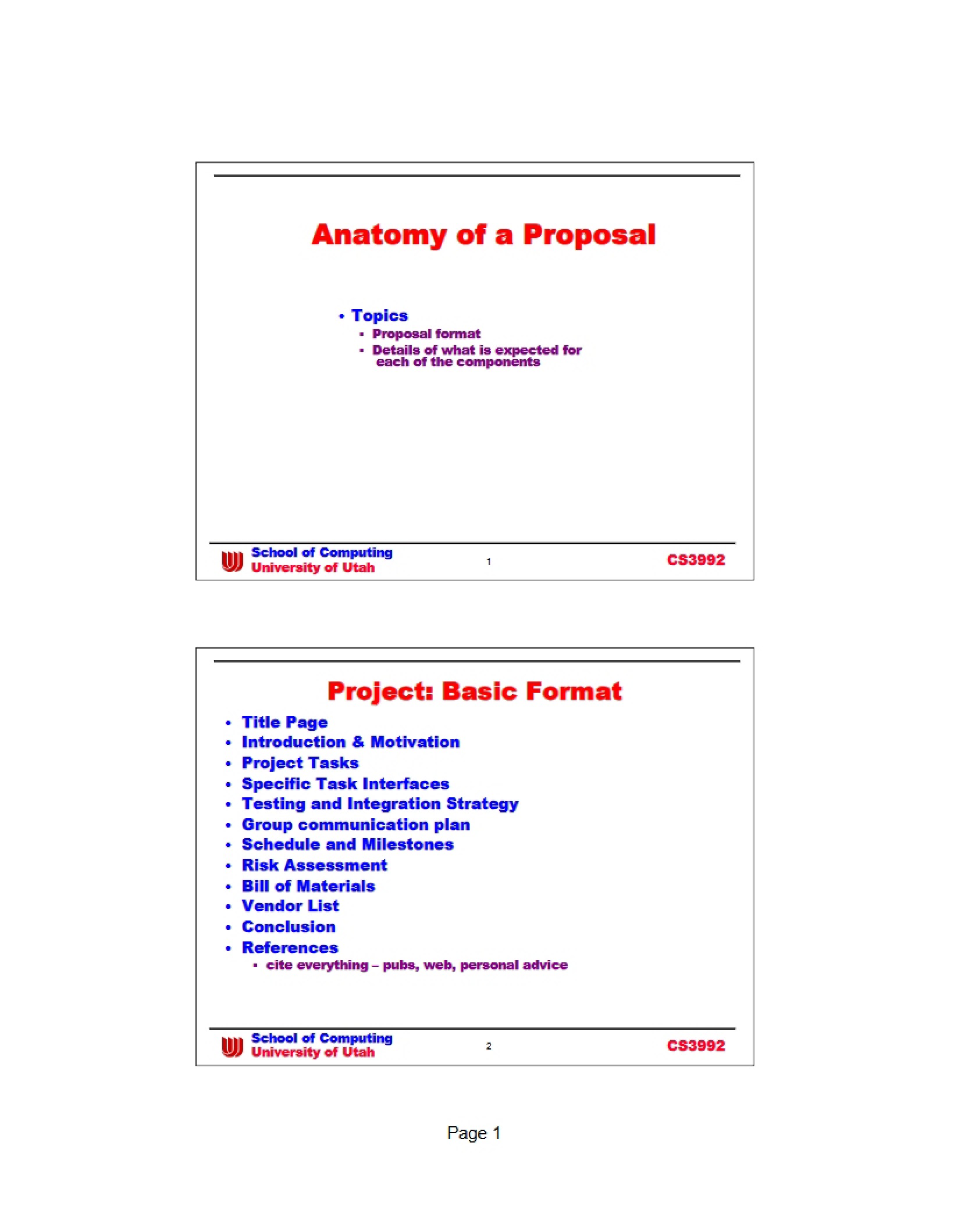 Proposal Anatomy