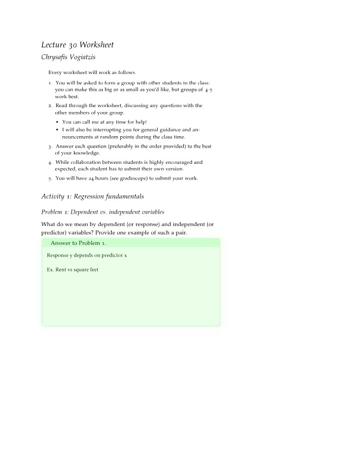 Lecture 30 Worksheet Part 1