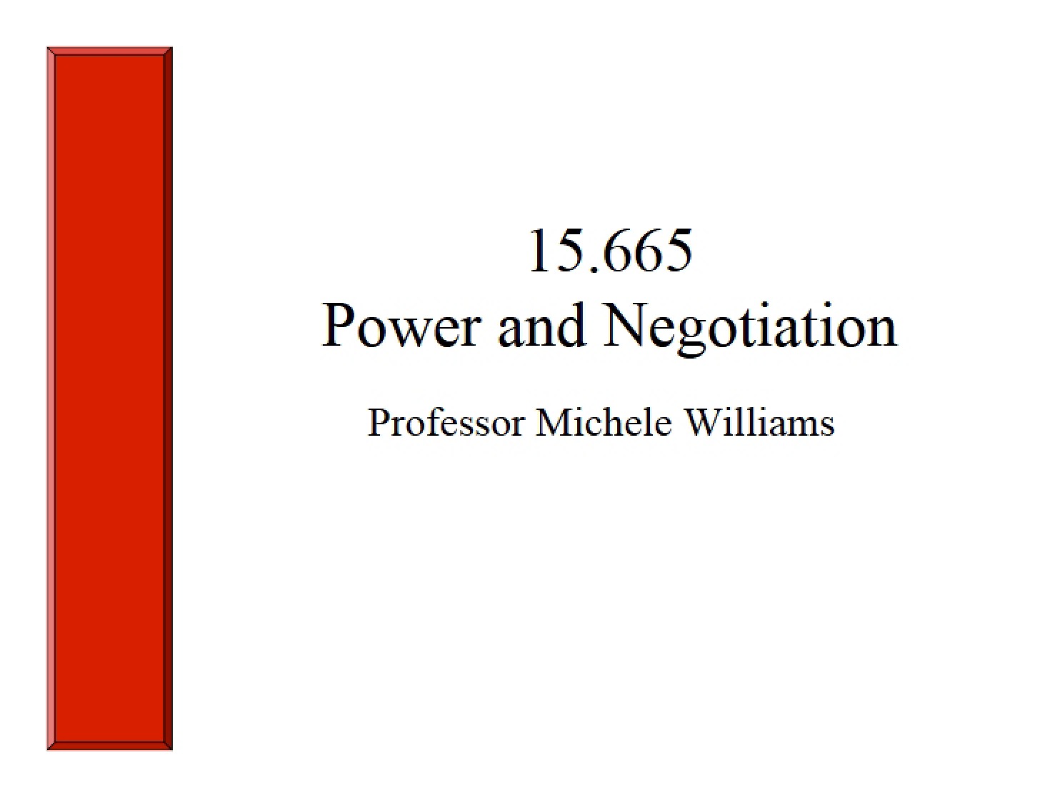 Negotiation and Power Dynamics