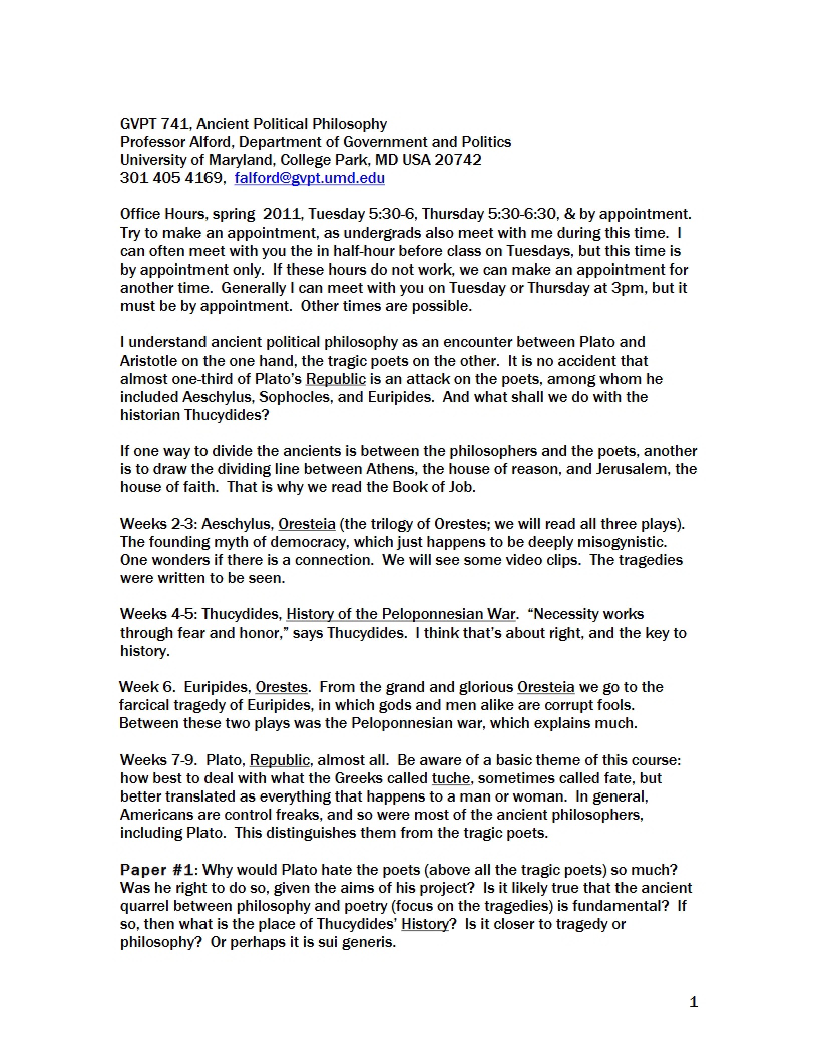 General Course Information