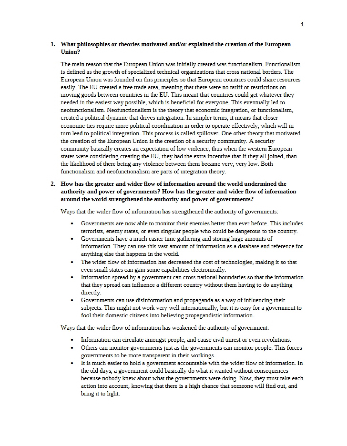 Guide for Exam