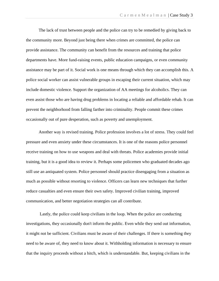 Criminal Justice Case Study 3