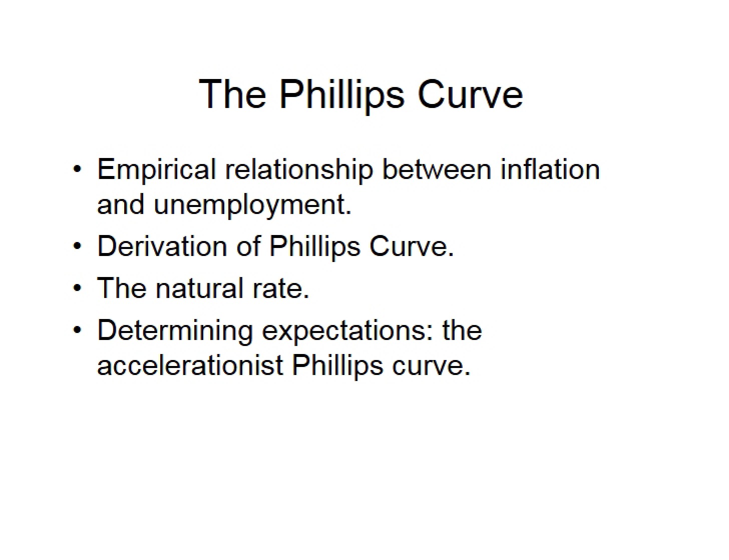 Phillips Curve Analysis