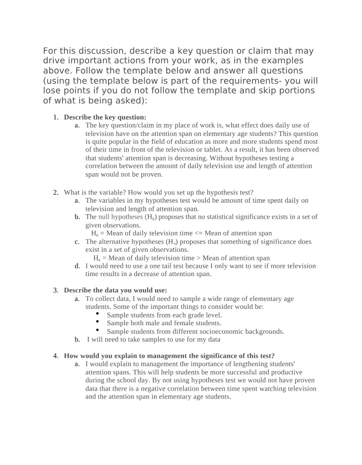 Discussion post for Unit 3