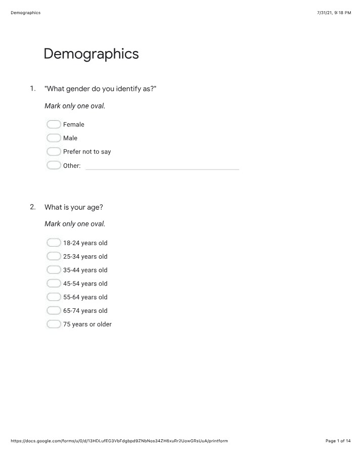 Survey - Demographics and Job Satisfaction
