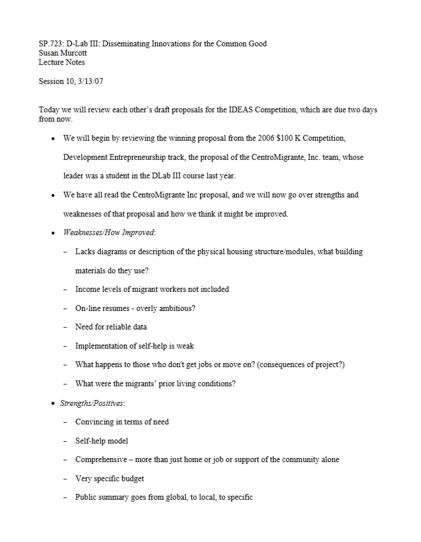 Notes from the Podium