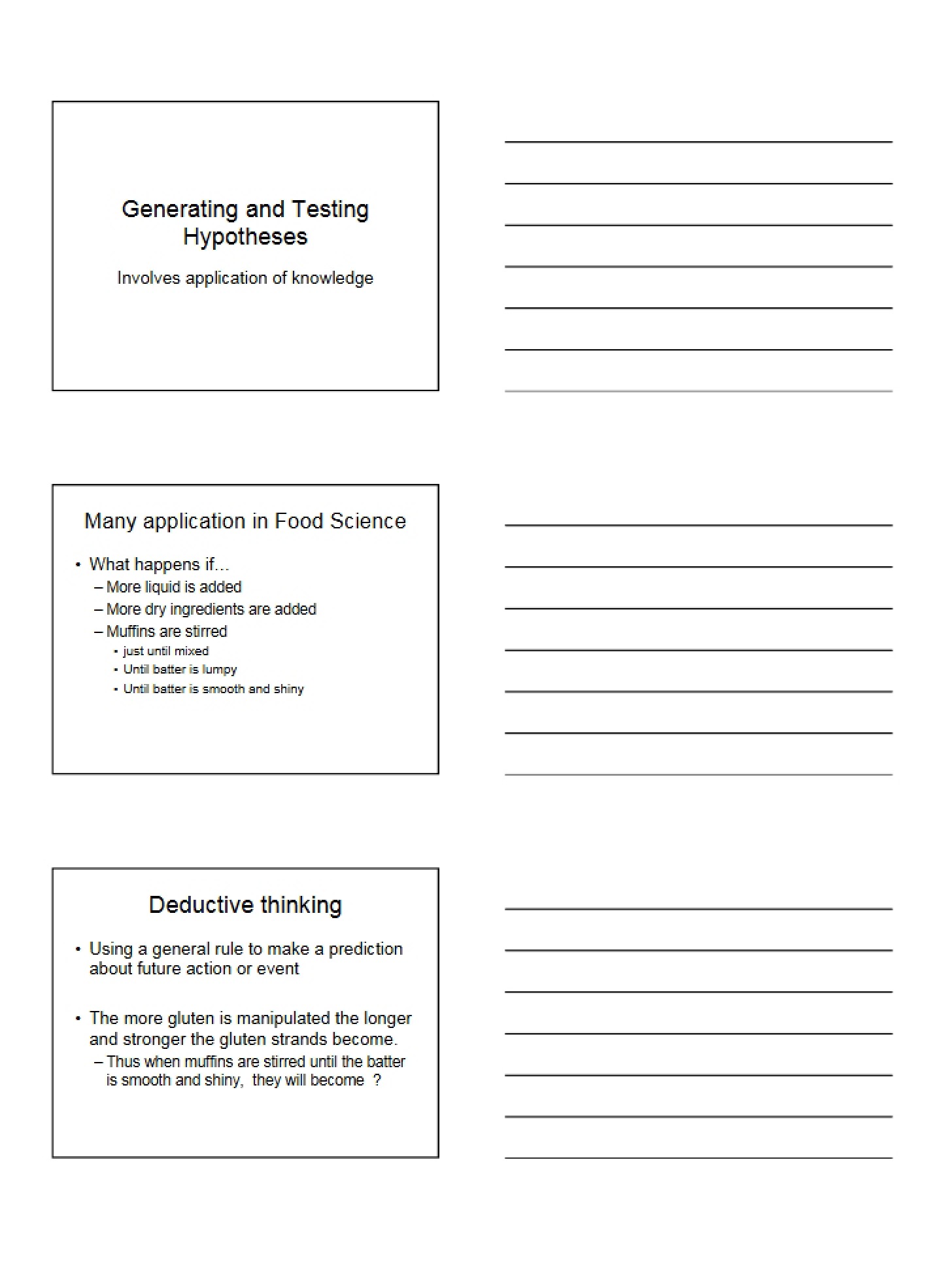 Hypothesis Generation and Testing