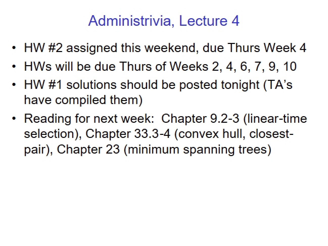 Efficient Problem Solving Class Session