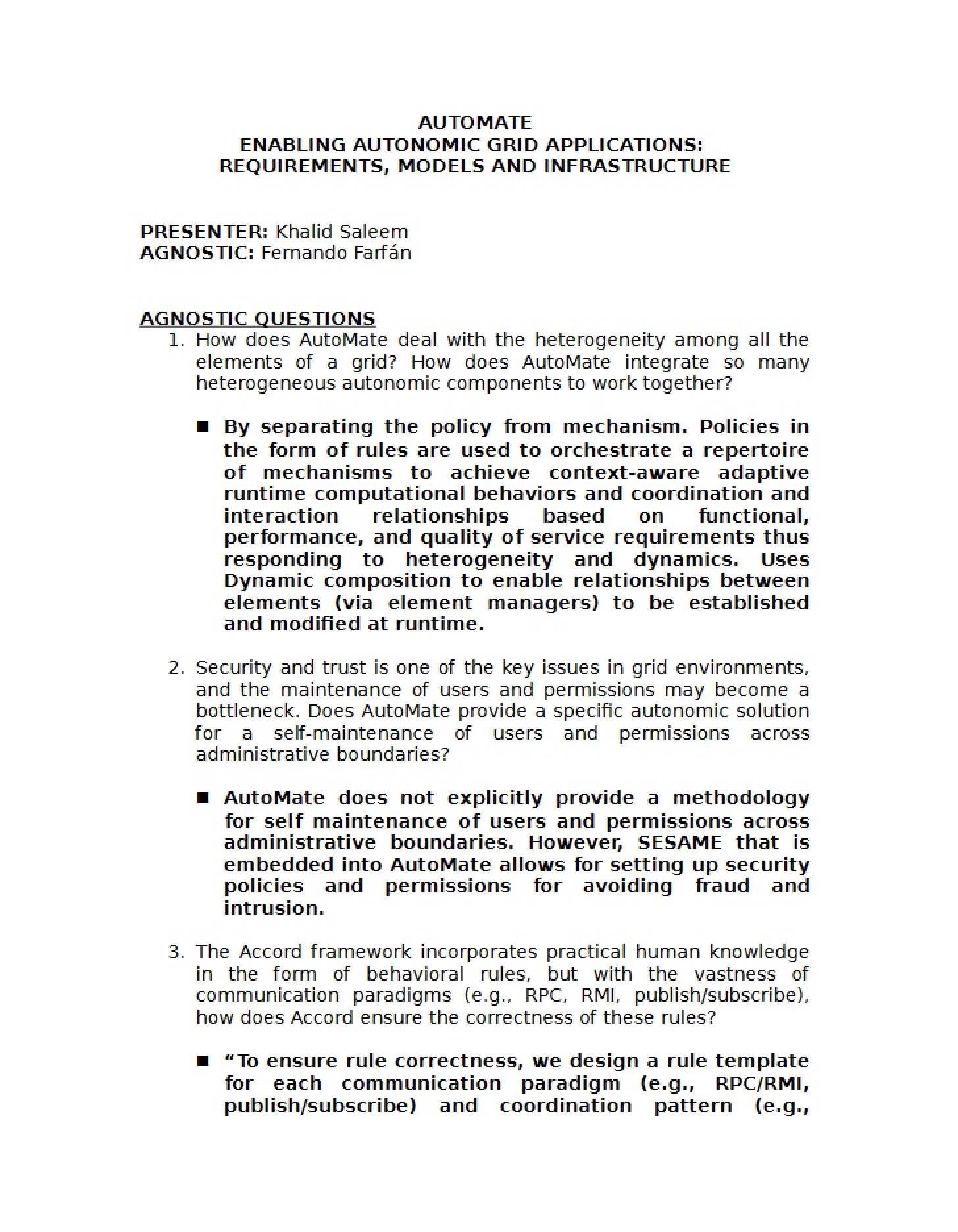 Autonomic Grid Application Enablement