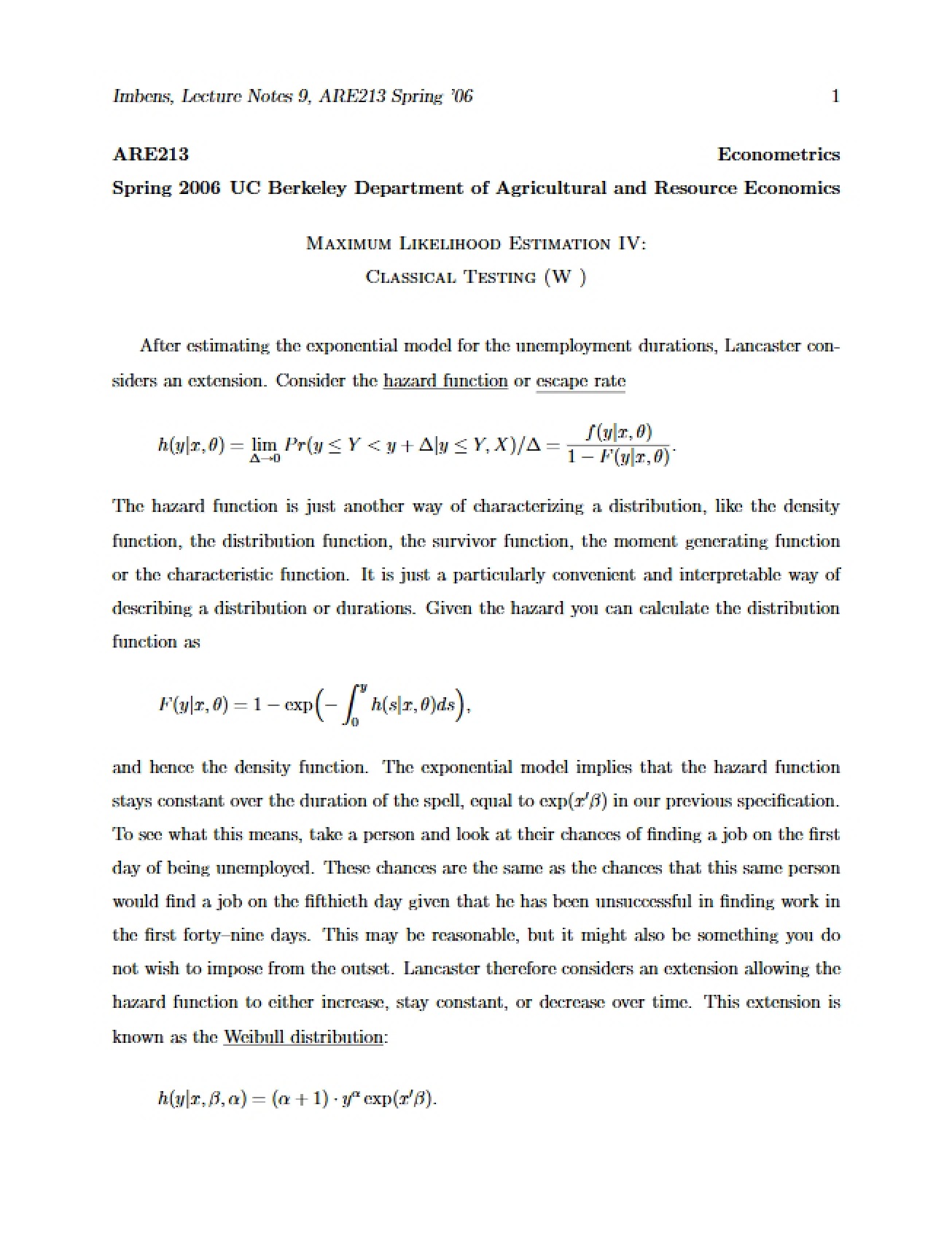Maximum Likelihood Estimation Part Four