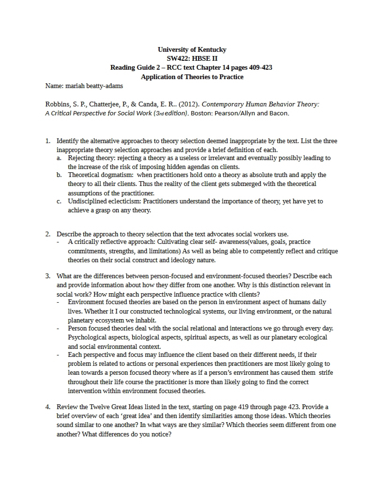 Second Reading Guide