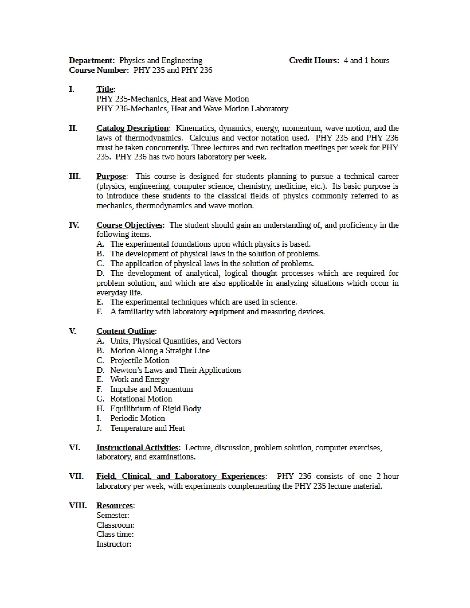 Syllabus