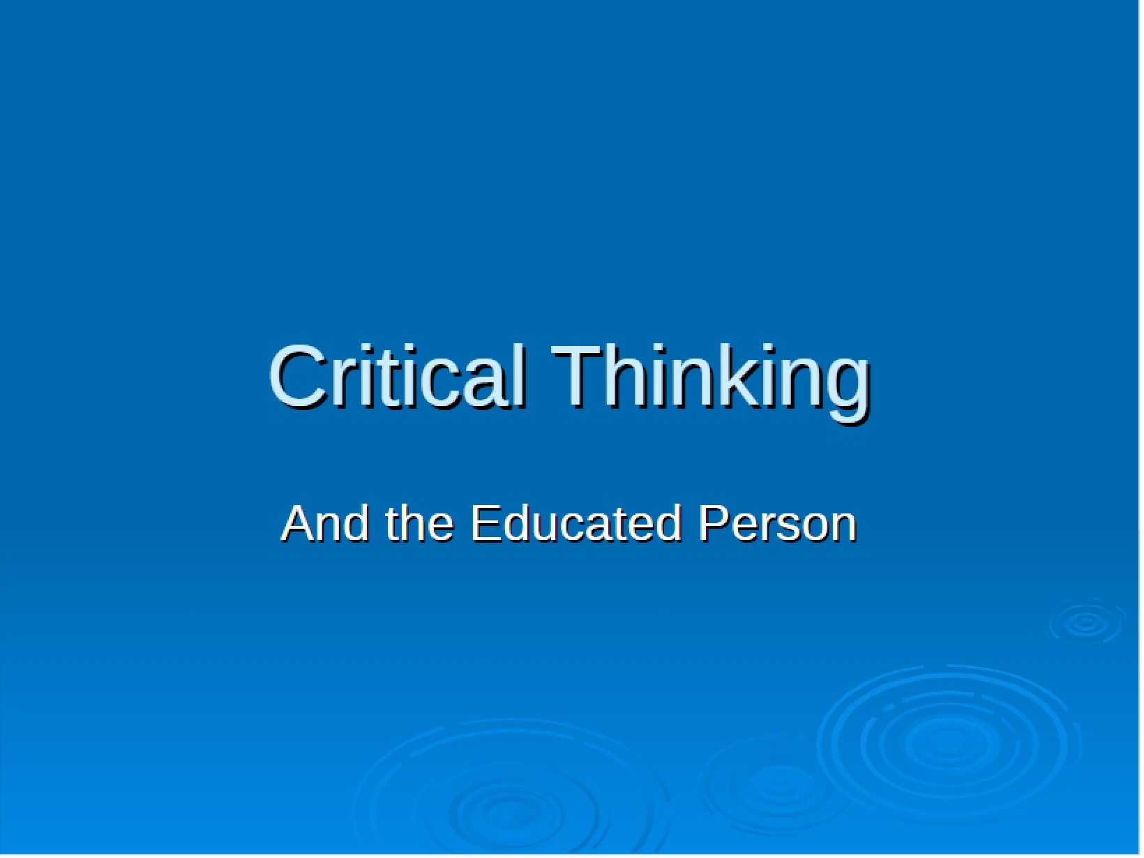 Critical Thinking Concepts