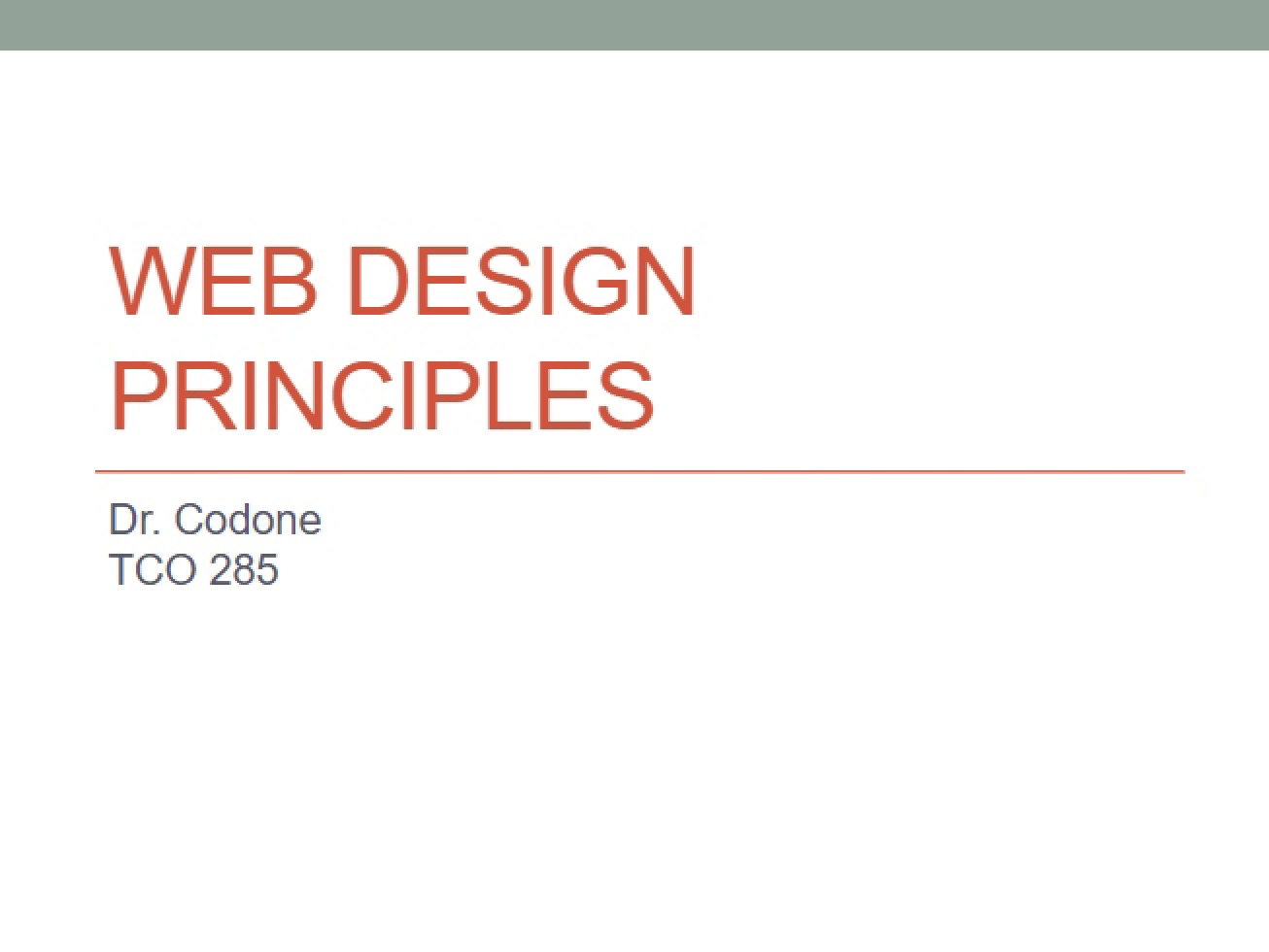 Principles of Web Design