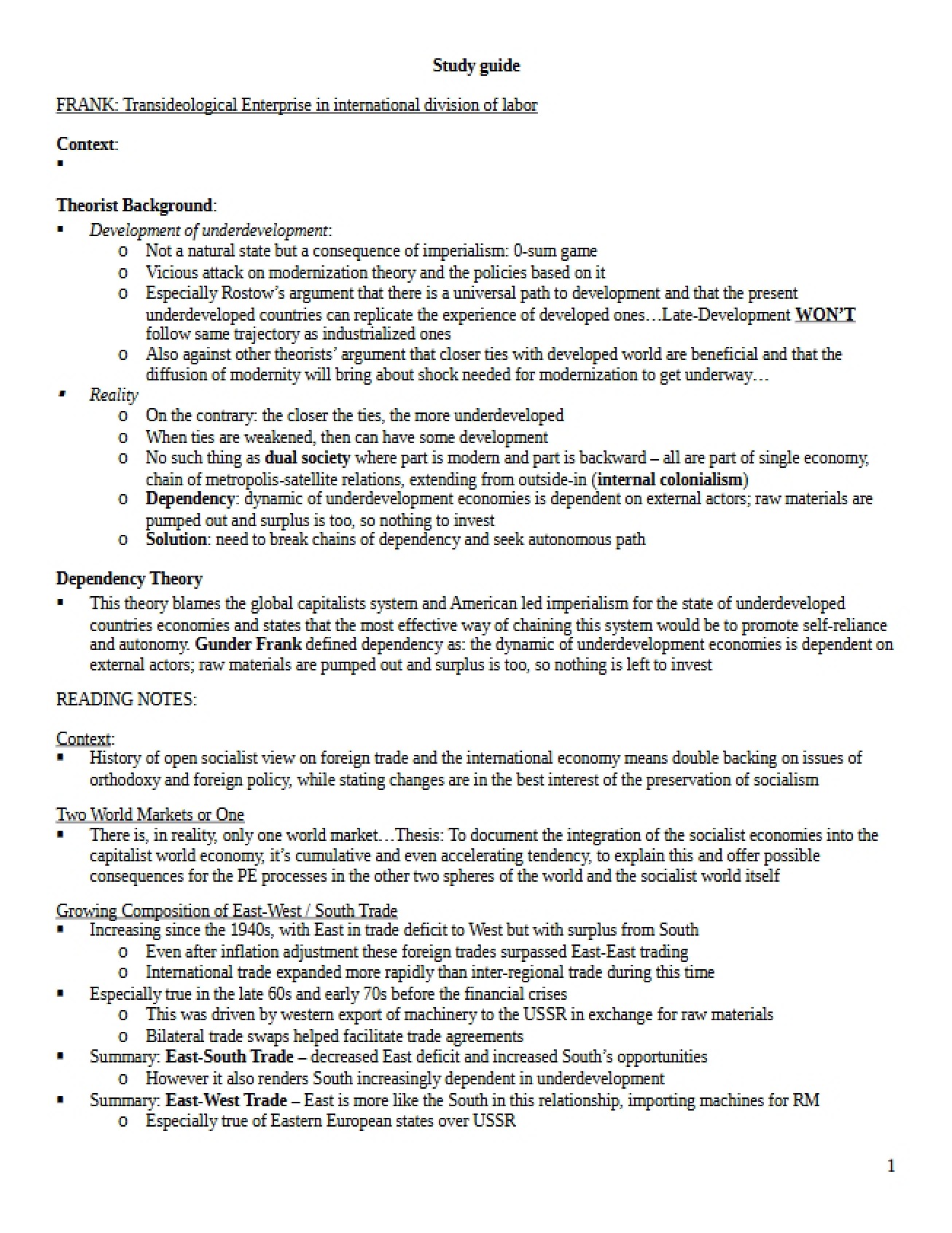 First Study Guide for AAS112B (2015)