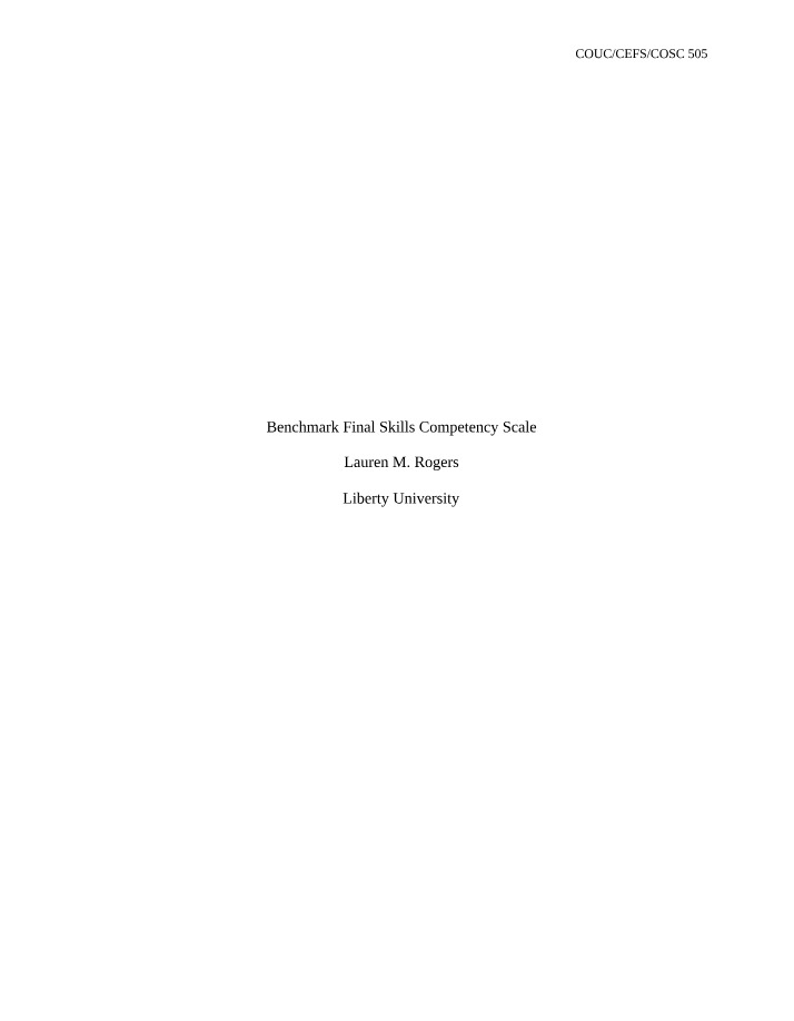 Participation Template - Benchmark Final Skills Competency Scale
