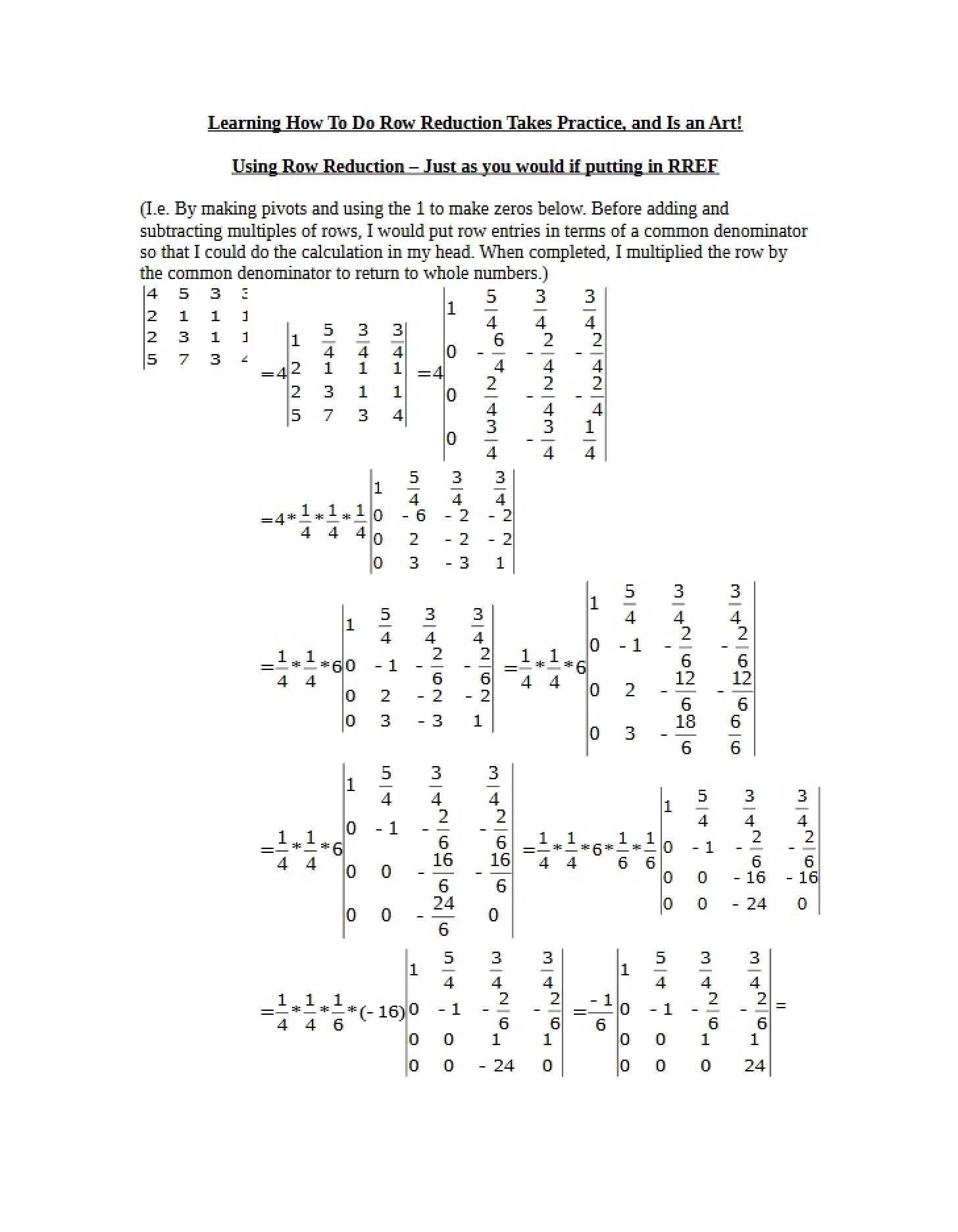 Notes for MA 237 Lectures