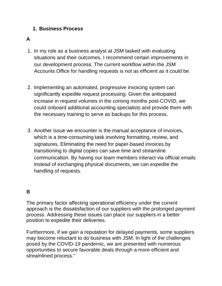 Improving Efficiency in Supplier Payments and Invoice Processing