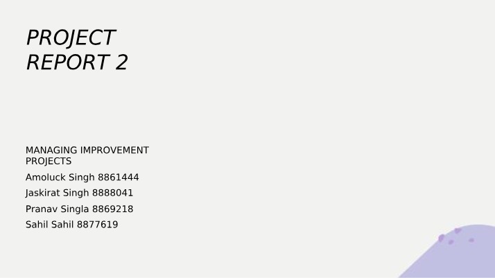 Managing Improvement Projects for Volvo Electric Trucks - Project Report 2
