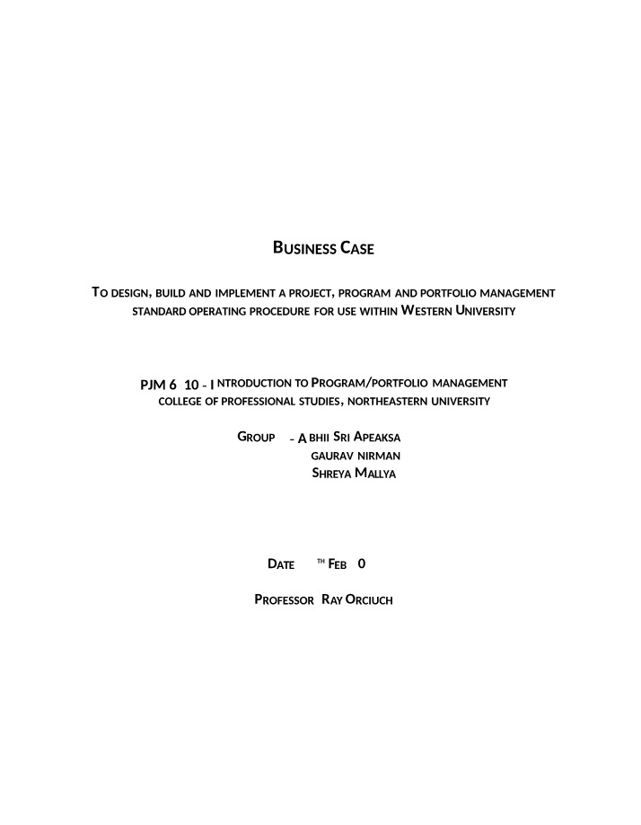 Week 1 Business Case Assignment