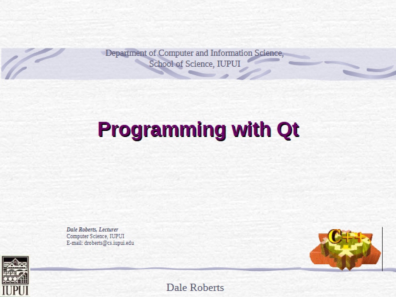 Using Qt for Programming