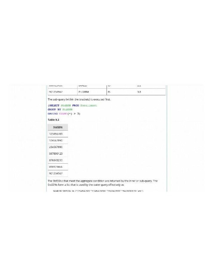 SQL Sub-Queries