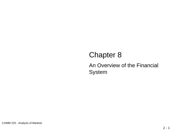 COMM220 - Chapter 8